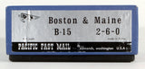 HO Brass Model Train - Pacific Fast Mail Boston & Maine Railroad 2-6-0 Class B-15 - Unpainted